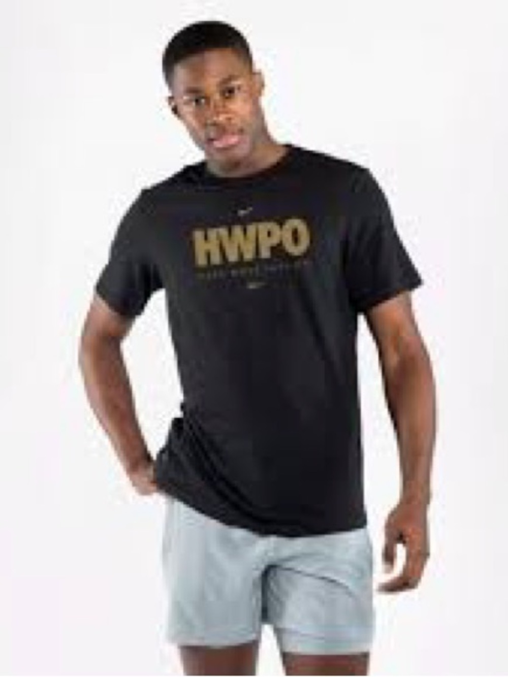 Men's Black Graphic T-Shirt HWPO size:L